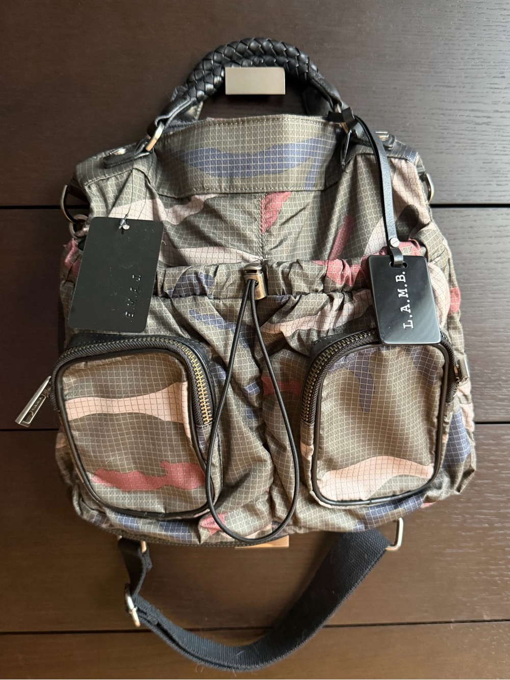 L.A.M.B. Women’s Camouflage Utility Hobo bag - Olive Multi
